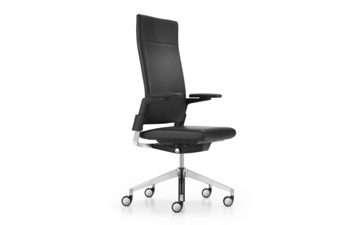 Camiro 1D bureaustoel hoge rug leder gestoffeerd Girsberger Insight packshot
