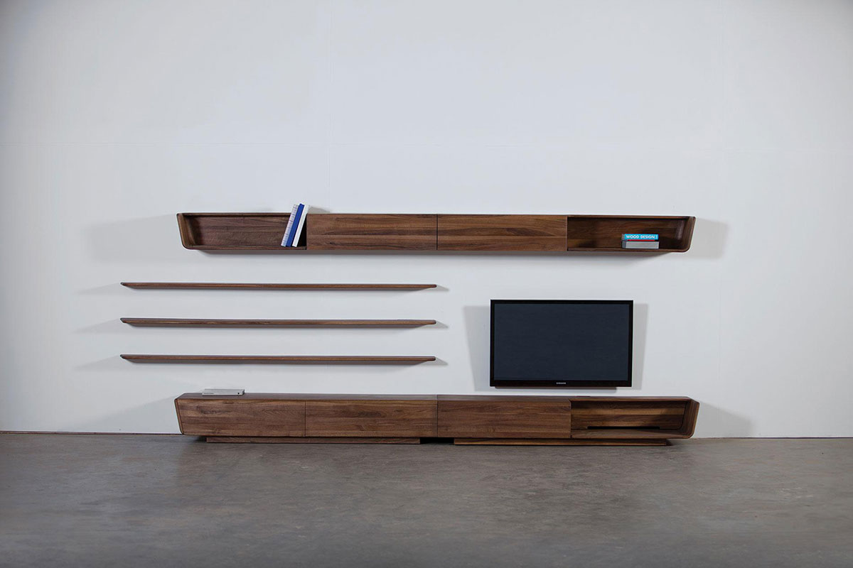 Inspiratie Insight Interieur Woonkamer, Artisan, vol houten walnoot wandmeubilair, opbergmeubel tv meubel